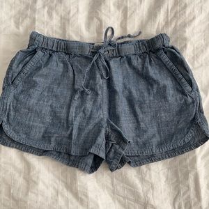 JCrew Chambray Drawstring Shorts
